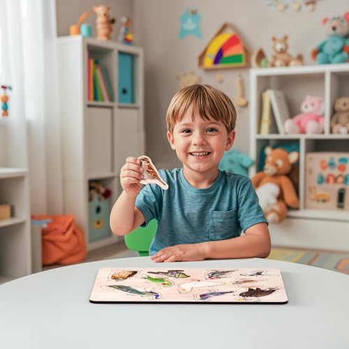 Image of SPARTAN KIDS Wooden Birds & Insect Puzzle (Set of 2) Educational Montessori 3D Puzzle for Kids Ages 3+, Colorful Early Learning Toy for Toddlers, Boys & Girls