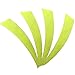 HNZMDY 50 Pcs 4 Inch 5 Inch Archery Arrow Fletching Turkey Feather Fletching Right Wing Left Wing Feather Real Arrow Vanes for Hunting Arrow Accessories DIY Archery (4 inch/Right Wing, Light Yellow)