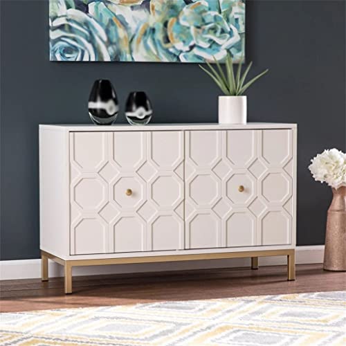Tkfdc Wooden 2 Door Decorative Cabinet - White Living Room Dining Room Tv Cabinet Storage Sideboard #TOP1
