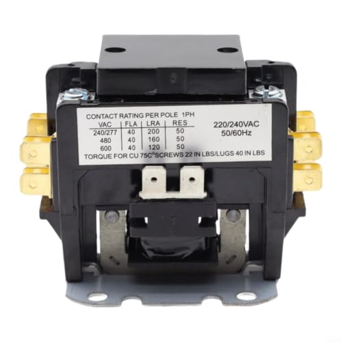 Hoppipola Contacto AC 220 V para compresor de aire acondicionado 25-40 A 1P/1,5P/3P HVAC unidad exterior motor para protección (1P-25A)