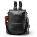 Women Backpack Purse PU Leather Anti-theft Casual Shoulder Bag Fashion Ladies Satchel Bags(Black)