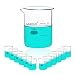 LABINVO Low Form Graduated Glass Beaker, 12pcs of Vol.10ml, 3.3 Borosilicate Glass Beaker Set,IN-BKL10…