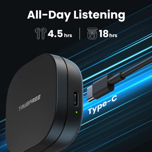 Truefree F1 Open Ear Headphones Wireless Bluetooth 5.3 Air Conduction Headphones A1 Headphones Wireless Earphones With 4 Mics, Immersive Stereo Sound By 14.2Mm Driver #TOP6