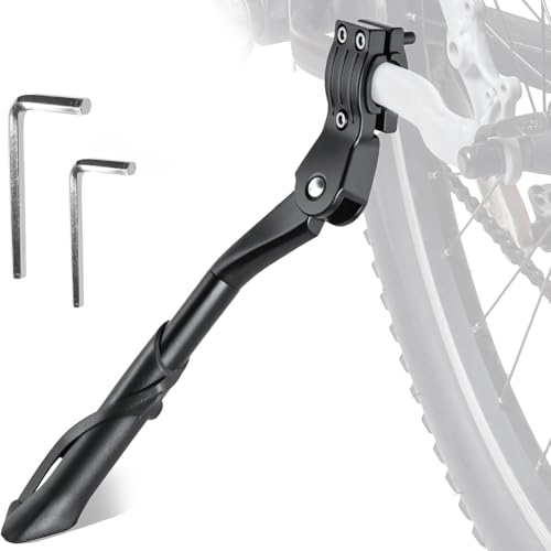 HEROUT 自転車 キックスタンド クロスバイク スタンド 片足 高さ調整可能 24-29インチ 700C対応 汎用 アルミ合金製 取付簡単 ロードバイク マウンテンバイク MTB 電動自転車 六角レンチ付き JC-001