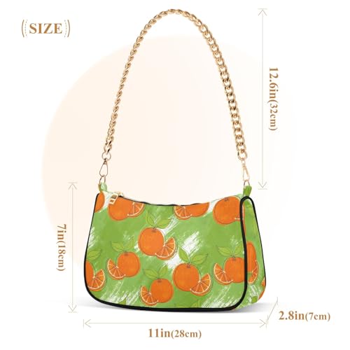 Clutch Shoulder Bags Tote Evening Purse Handbags for Women Orange Green Hobo Bags with Zipper Closure3