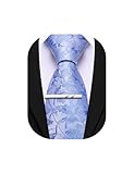 Barry.Wang Neckties for Man Floral Silk Woven Tie for Man Necktie Clips Fashion Designer 3.34
