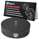Rebuff Reality Tracker Power Puck, VR Battery for Vive & Tundra, Hot Swappable, Extend Battery Life 10-15+ Hours, FBT for VRChat, Dance Dash, USB-C, Compatible with Trackstrap (Trackers Not Included)