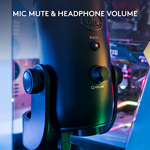Logitech Creators Blue Yeti USB Microphone for PC, Mac, Gaming, Recording, Streaming, Podcasting, Studio and Computer Condenser Mic with Blue VO!CE effects, 4 Pickup Patterns, Plug and Play - Blackout - image 8