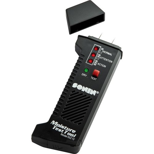 Sonin LED Moisture Meter 50210 - Advanced 4-light LED System for 14-20% Moisture Detection in Wood, Plaster, Concrete, Carpets