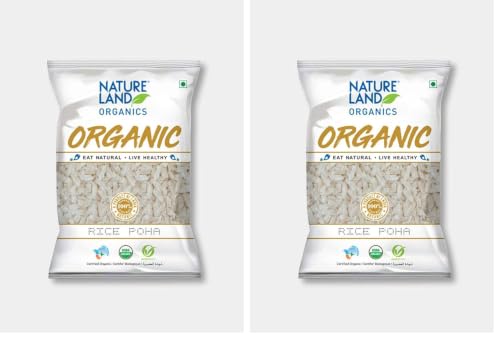 Image of Natureland Organics Rice Poha 500 Gm - Organic Healthy Poha (Pack of 2)