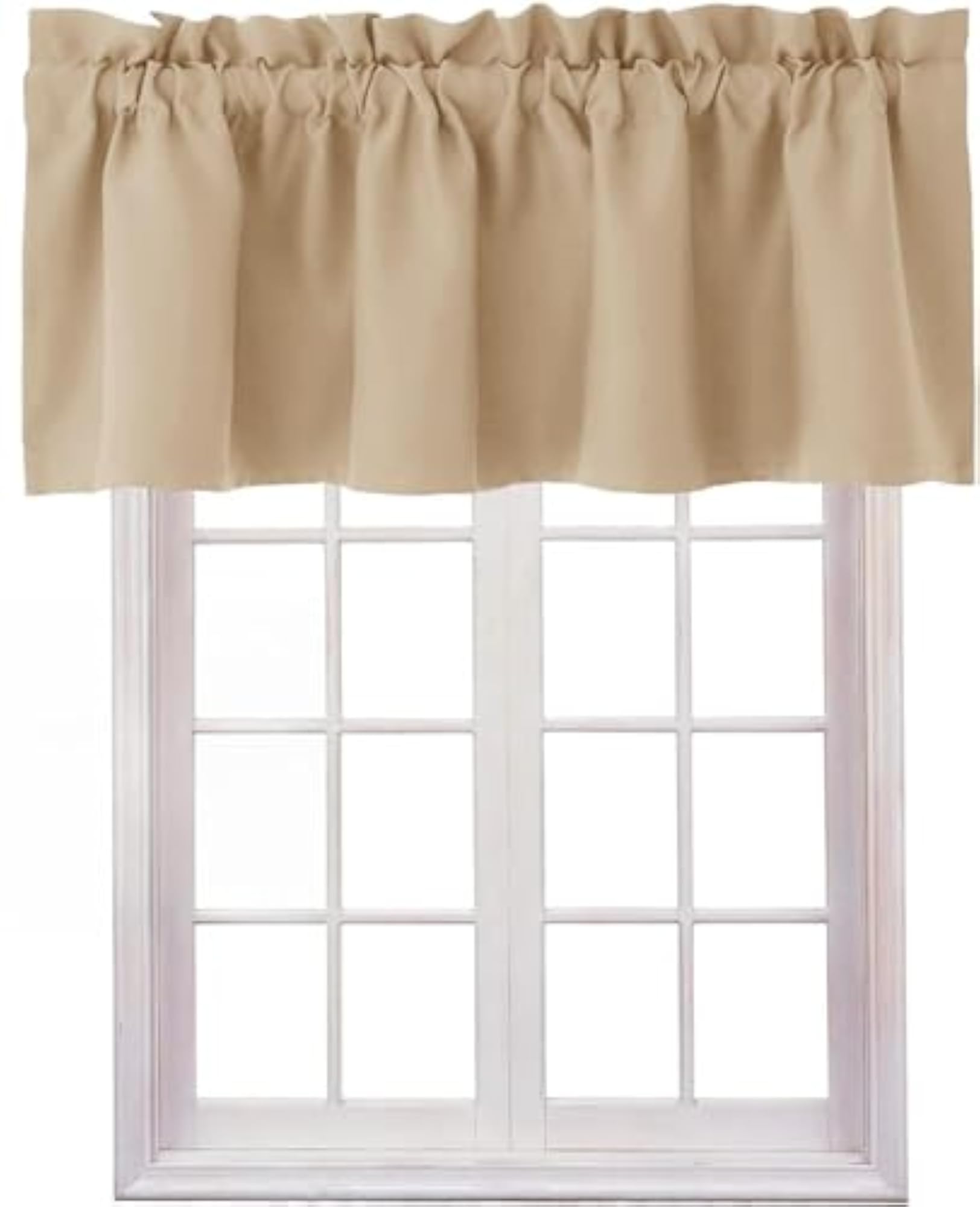 Blackout Thermal Insulated Solid Window Curtain Valance