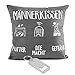 45 x 45cm Kissenbezug Lustige Männer Kissenbezug mit Taschen zum Befüllen Kissenhülle mit Flaschenöffner Schlüsselanhänger Geschenk Kissenbezug für Männer Papa Geschenk zum Geburtstag Vatertag usw.