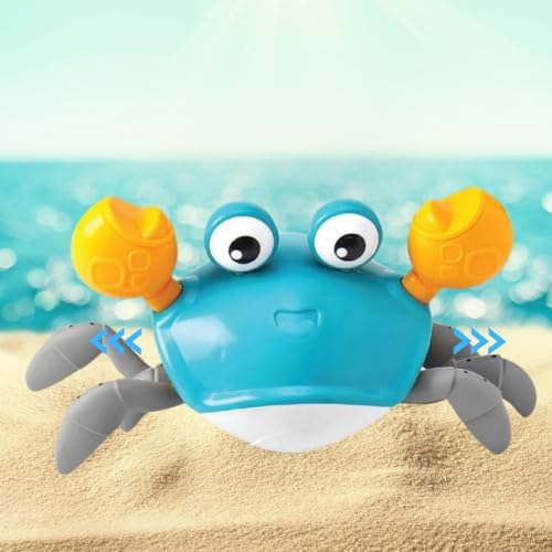 PlayMagic Dancing Crab|Crawling Crab|Electronic Moving Musical Toy|Obstacle Avoidance Sensor|Toddler Toy|Best Birthday Gift for 3+|Early Learning|Rechargeable Battery|Made in India, Multicolor