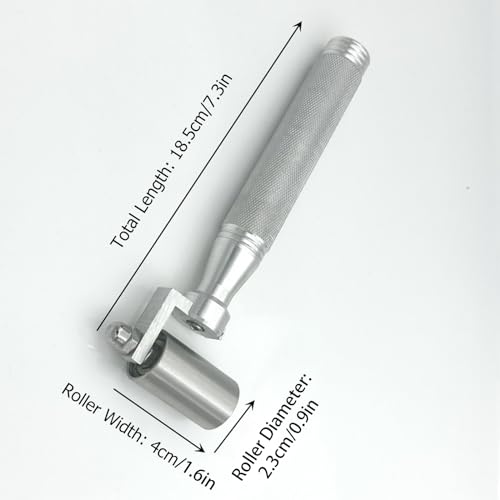 Tapeten Nahtrolle Andrückrolle Edelstahl Tapeten Nahtroller Edelstahl Nahtrolle für Tapete Andruckrolle aus Edelstahl mit Aluminiumlegierung Griff Tapetennahtrolle, für Heimdekoration Und Heimwerken