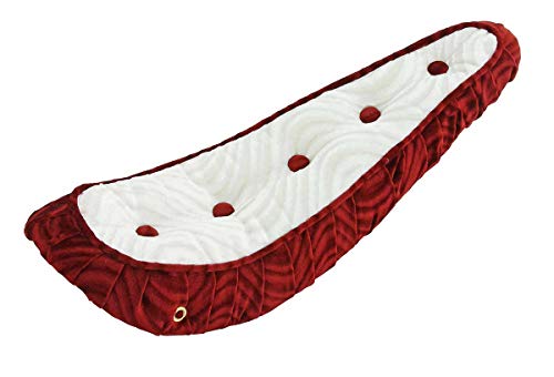 Alta Bicycle Lowrider Five Button Two/Tone Color Polo Velour Banana Bike Saddle/Seat with White Top (White Top/Red)