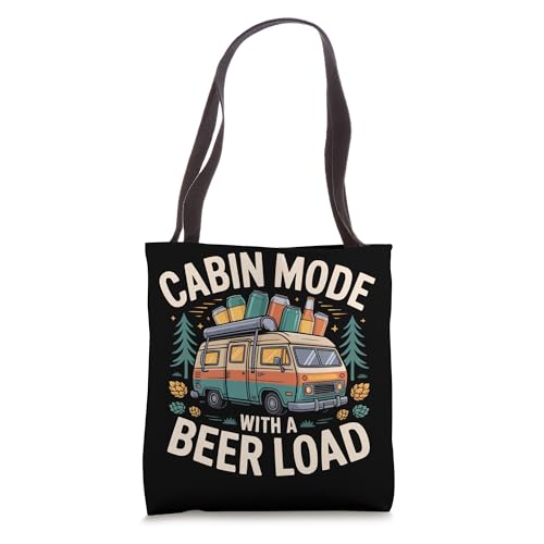Beer Camping Outdoor Camp Fire Pit Campfire Alcoholic Tote Bag