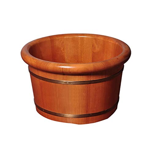 ZXNANA Cubo de Madera para Sauna, SPA, Sauna, remojo, Cubo de Masaje Hecho a Mano, baño de pies, Cubo de Lavado de SPA para pies, bañera (Color: A) charitable