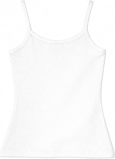 FUN FASHION Girls Cotton Stretchable Spaghetti Top | Round Neck | Single Piping | Soft Stretch | Available in Age 1 – 16 Y...