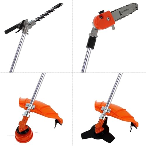 GT Garden Multifonction Thermique 4 en 1 avec Guidon : tronçonneuse - débroussailleuse - Taille-Haies et rallonge – vue 4