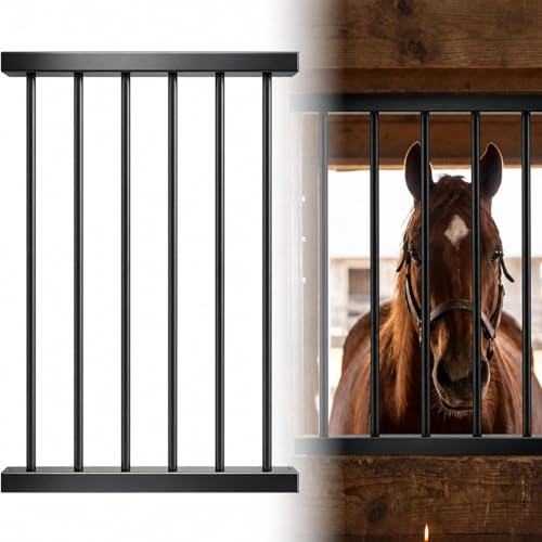 Zonon Horse Stall Bar Window Grills 24"x36" Stall Ventilation Panels with 3" Bar Spacing, Heavy Duty Galvanized Steel Black Coating, Rust Proof Safety Upgrade for Horse Barn Stable Window by Zonon - Used condition - US$85.55