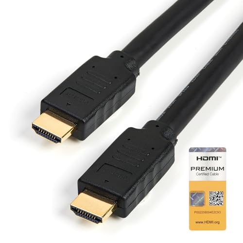 StarTech.com Cable de 7m HDMI 2.0 Certificado Premium con Ethernet - HDMI de Alta Velocidad Ultra HD de 4K a 60Hz HDR10 - para Monitores o TV UHD (HDMM7MP)