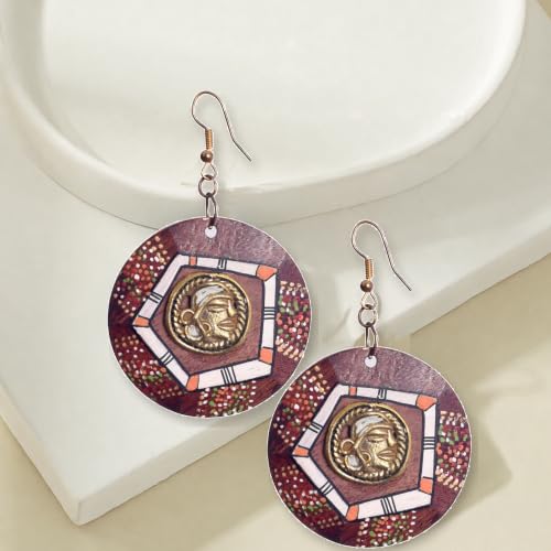 Image of Handcrafted Tribal Wooden Earrings Collection for Women - Butterfly, Princess & Modern Geometric Statement Designs
