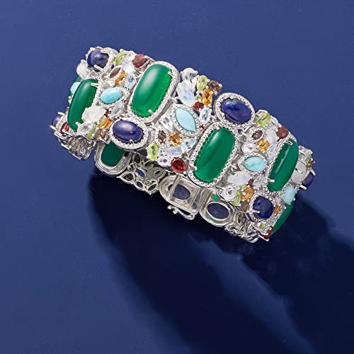 Ross-Simons 102.00 Ct. T.w. Multi-Gemstone Bracelet In Sterling Silver. 8 Inches #TOP3