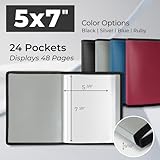 Dunwell Small Photo Album 5x7 (2-Pack), Mounting Paper, 5 x 7 Art Portfolio Binder, 24 Sleeves Display 48 Pages, Acid-Free Poly Professional Picture Book for 5x7 Artwork, Postcards - Image 2