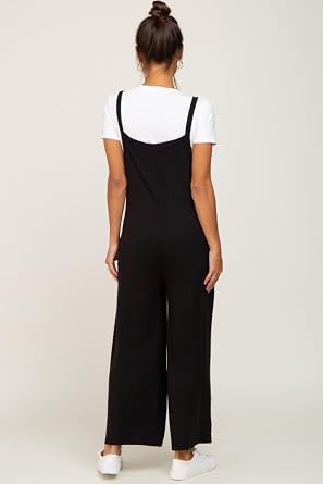 PinkBlush Sleeveless Pocketed Wide Leg Maternity Jumpsuit