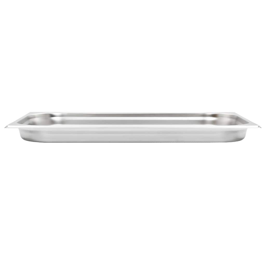 vidaXL Gastronorm GN 1/1 40 mm in acciaio inox antiruggine facile da pulire, lavabile in lavastoviglie, contenitore per alimenti da cucina vassoio per servire snack