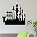 Hwhz 57 X 57 Cm Tatuajes De Pared Castle Palace Pegatinas De Pared Home Art Decor Girls Room Wall Art Mural Castillo Extraíble Silueta Póster De Pared