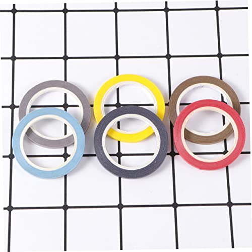 Hemoton 6 Rolos Ktape Fita Cassete Fita De Presente Mascarando Fitas DIY Fita Colorida Variada Fita