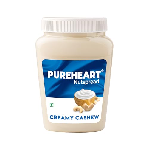 Image of PUREHEART Creamy Cashew Nut Spread 350g with Free Stationery Kit | Smooth & Nutty | Healthy Breakfast Spread for Kids & Family | Rich in Protein & Energy