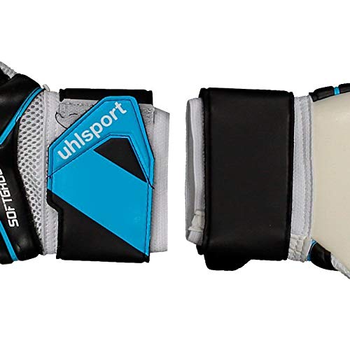 Luva De Goleiro Uhlsport Soft Hn Comp Tam. 8, Preto/Azul/Branco