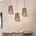 MECOLA Chandelier Light Vintage Restaurant Industrial Cement Pendant Light Modern Geometry Square Oblique Pendant Lamp Fixture Adjustable Hanging Lights for Cafe Bar Kitchen Island