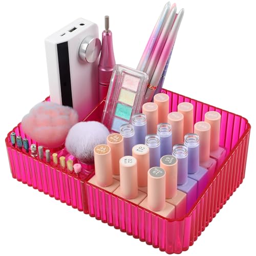 heemeei Nail Drill Holder, 10 Holes Nail Drill Machine & Bits Storage Box