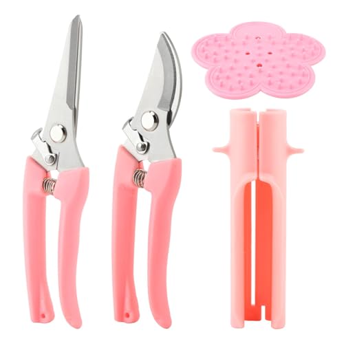 Set 4 herramientas quitaguaras para rosas color rosa