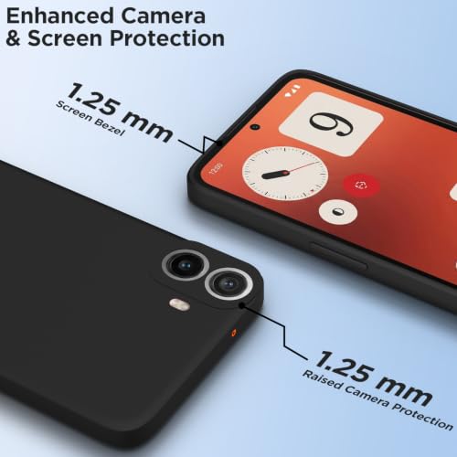Image of Outlouders Back Cover for CMF by Nothing Phone 1 | Camera Protection | Durable Soft Matte Silicone Bumper Case (Black)