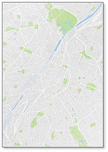 Imán para nevera, diseño de mapa de la ciudad de Bruselas