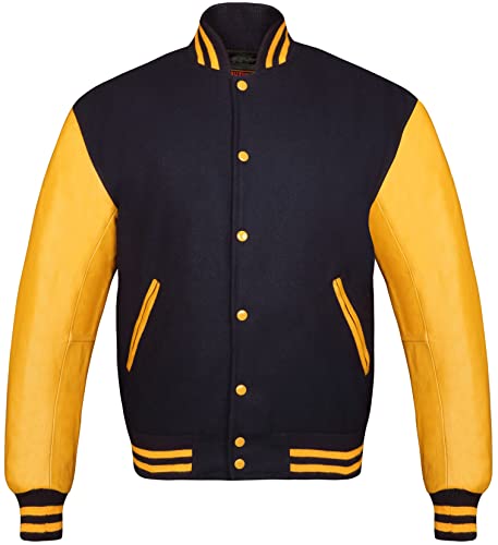 Image of Brutul Bee Original Leather Varsity Letterman Jackets Wool & Leather Original American Style Varsity Jackets