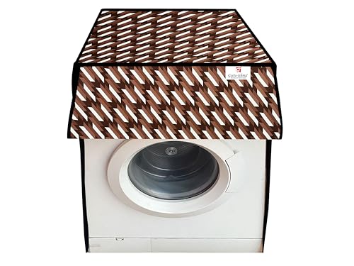 Image of Front Load Fully Automatic Washing Machine Cover for 6.5kg to 8kg | Waterproof & Dustproof Polyester Cover with Zip Closure | Suitable with Samsung, IFB, LG, Bosch & More (61 x 61 x 87 cm)