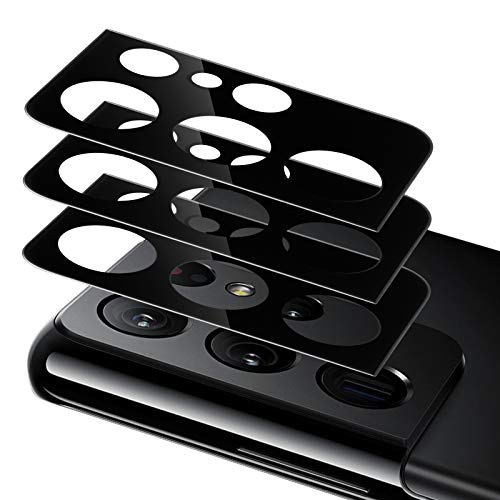 Yikatu 3 Pack Camera Lens Protector for Samsung Galaxy S21 Ultra 5G,Tempered-Glass,Case Friendly Military Protective,Anti-Fingerprint,Anti-Scratch,9H Hardness