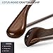 ZOBER High-Grade Wide Shoulder Wooden Hangers 6 Pack for Closet, Non Slip Pants Bar, Holds Upto 20lbs, 360° Swivel Hook