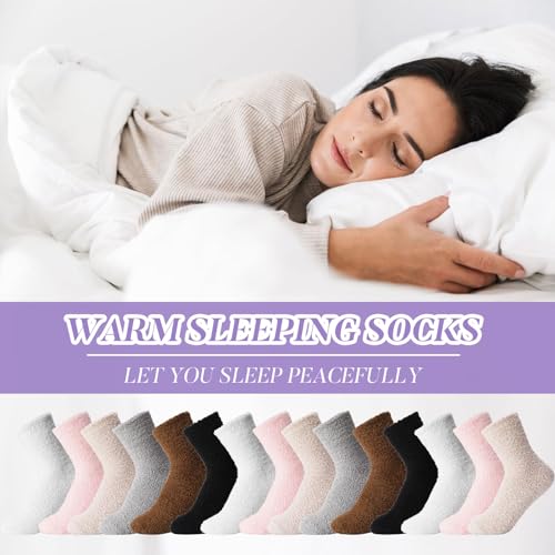 Image of Handepo 60 Pairs Women Fuzzy Socks Bulk
