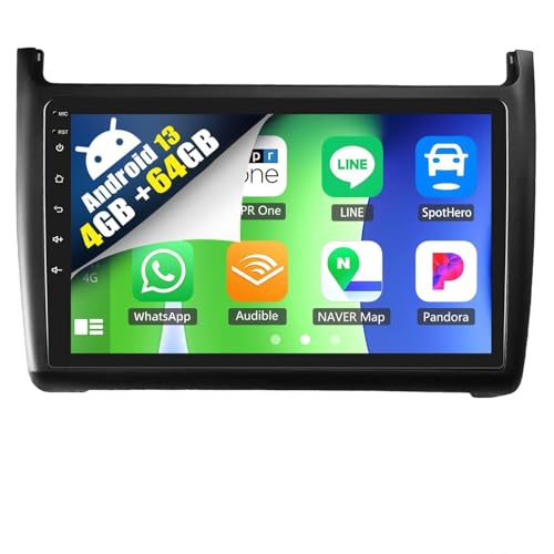Autoradio Android pour Polo 2012 CarPlay sans fil et Android Auto avec caméra de recul 9"