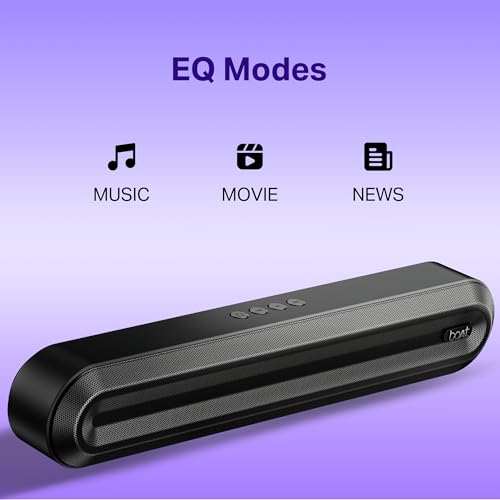 Image of Boat Aavante 2.1 300, 40W Signature Sound, 2.1 CH w /Wired Subwoofer, Multiple Ports, EQ Modes, Remote Control, Bluetooth Sound bar, Home Theatre Soundbar Speaker (Premium Black)