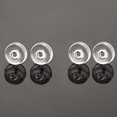 2 Pairs 14K Real White Gold Earring Backs Hypoallergenic Soft Clear Silicone Earrings Backings Replacements Secure Safety For Studs Drops Comfortable #TOP3