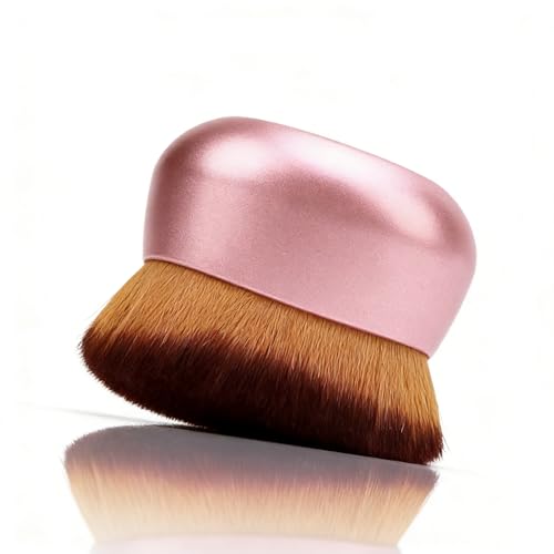 ZJchao Self Tanner Brush, Tanning Applicator Brush Soft Hair Wave Shaped Head for Body Foundation &amp; Makeup, Blending Applicator for Tanner (Rose Gold)