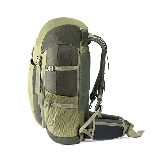 Image of TRIPOLE Expeak 60L Rucksack Bag for Men & Women | Front Opening, Laptop Compartment & Raincover | Trekking, Hiking & Backpacking