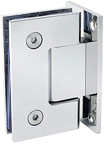 Wanlian Heavy Duty 90 Degree Glass Door Cupboard Showcase Cabinet Clamp Glass Shower Doors Hinge Replacement Parts Wall-To-Glass For 8-12 Mm(0.31-0.47 Inch),Stainless Steel Polished Chrome #TOP27
